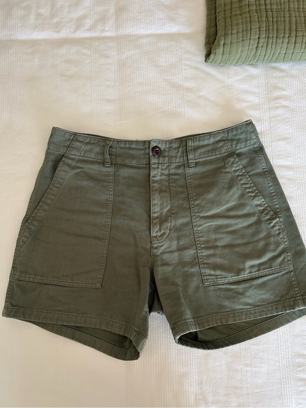 Madewell Olive Green Utility Shorts